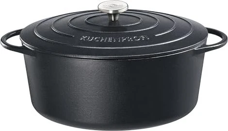 Küchenprofi Provence Bratentopf oval 31cm 6l schwarz