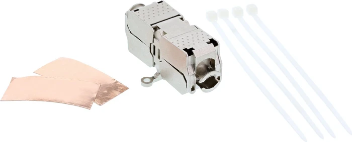 InLine Kabelverbinder RJ-45 Buchse/Verlegekabel Cat.6A, LSA, geschirmt