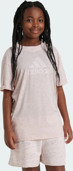 adidas Future Icons Winners T-Shirt kurzarm sandy pink mel/white (Junior)