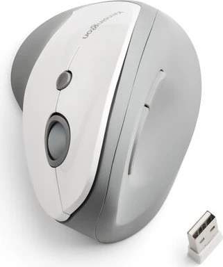 Kensington Pro Fit Ergo Vertical Wireless Mouse, weiß/grau, USB