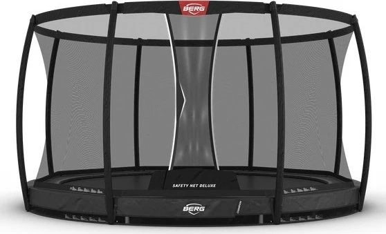 Berg Champion InGround mit Sicherheitsnetz 330cm Trampolin grau