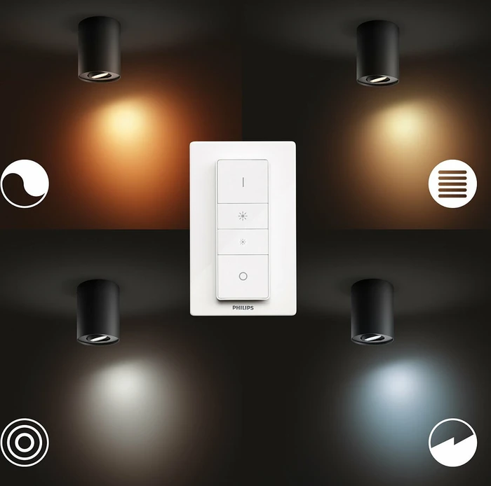 Philips Hue White Ambiance Pillar Spot 1-flammig schwarz