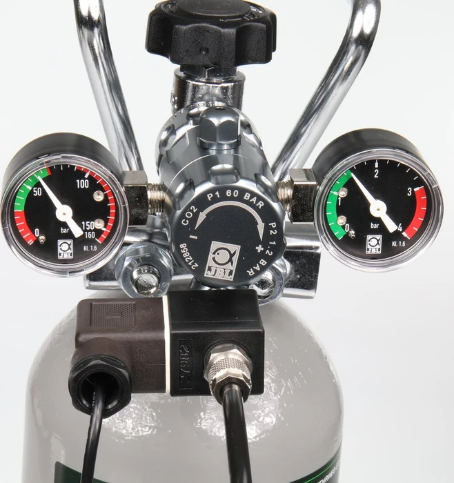JBL PRO FLORA CO2 Regulator Professional, Präzisions-Druckminderer für Einweg und Mehrweg CO2 Druckflaschen, mit Magnetventil