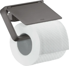 Hansgrohe AXOR Universal Softsquare Toilettenpapierhalter mit Deckel brushed black chrome