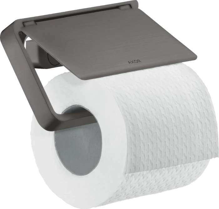 Hansgrohe AXOR Universal Softsquare Toilettenpapierhalter mit Deckel brushed black chrome