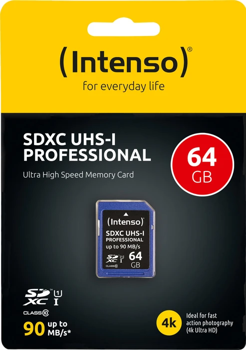Intenso Professional R90 64GB, UHS-I U3, Class 10