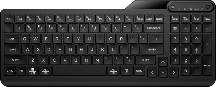 HP 460 Multi-Device Bluetooth Keyboard, Jet Black, Bluetooth, DE