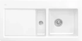 Villeroy & Boch Subway 60 flat flächenbündig Becken rechts mit Ablauffernbedienung snow white