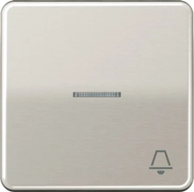 Jung Serie CD Wippe Metall mit Symbol "Klingel" und Lichtleiter, platin