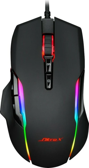 Inter-Tech Nitrox GT-200 RGB Gaming Maus schwarz, USB