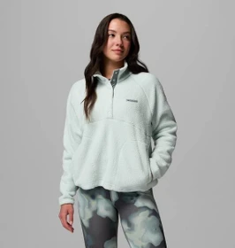 Columbia Jasper Ridge Pebbled Fleece Half Snap Pullover tea light/sedona sage (Damen)