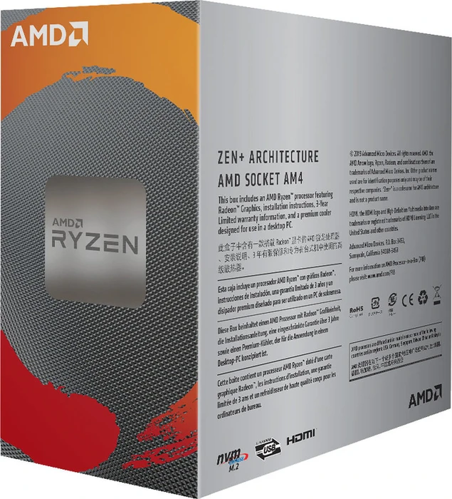 AMD Ryzen 3 3200G, 4C/4T, 3.60-4.00GHz, boxed