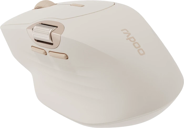 Rapoo MT560 Multi-Mode Wireless Mouse, Creme weiß, USB/Bluetooth