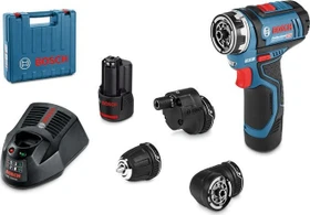 Bosch Professional GSR 12V-15 FC FlexiClick Akku-Bohrschrauber inkl. Koffer + 2 Akkus 2.0Ah + Zubehör