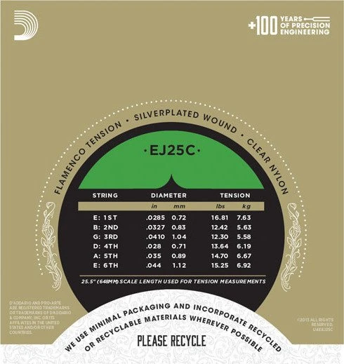 D'Addario Pro-Arté Clear Nylon Composite, Flamenco