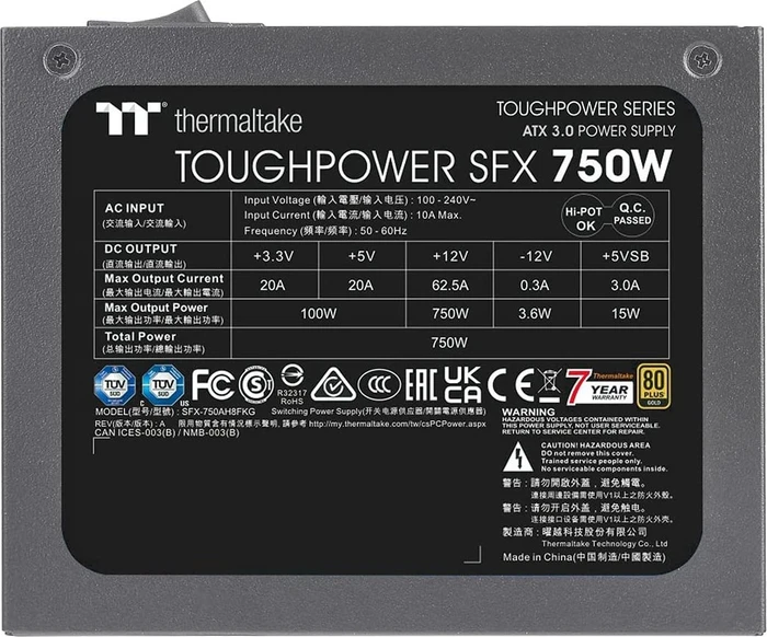 Thermaltake ToughPower SFX Gold TT Premium Edition 750W, ATX 3.0