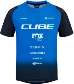 Cube Vertex Rookie X Actionteam Trikot kurzarm schwarz/blau (Junior)