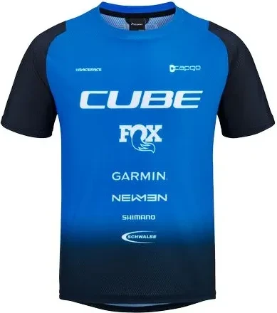 Cube Vertex Rookie X Actionteam Trikot kurzarm schwarz/blau (Junior)