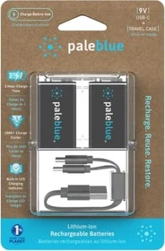 Paleblue Rechargeable 9V-Block 500mAh, 2er-Pack