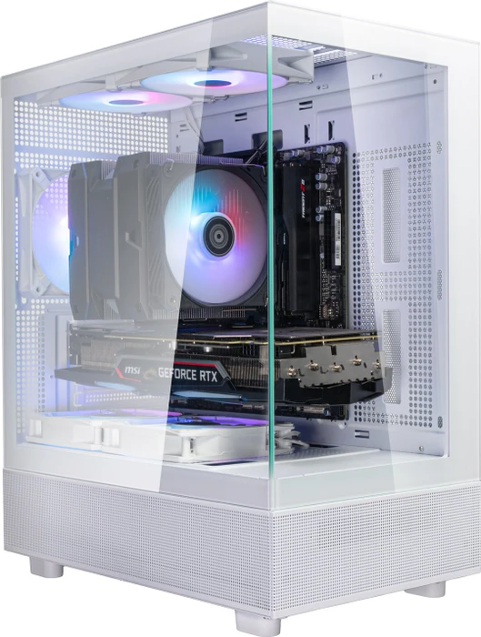 SilverStone Lucid 04, weiß, Glasfenster