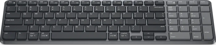 Dell Pro 7 Rechargeable Compact Wireless Keyboard, grau, USB/Bluetooth, DE
