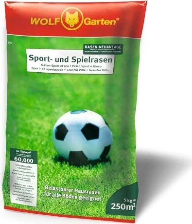 Wolf-Garten LG 250 Sport- und Spielrasen Saatgut, 5kg