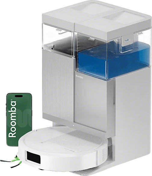 iRobot Roomba Plus 415 Combo + AutoWash Dock Saug-/Wischroboter weiß inkl. Absaug-/Reinigungsstation