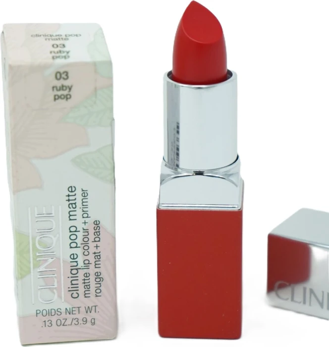 Clinique Pop Matte Lip Colour + Primer Lippenstift Ruby Pop, 3.9g
