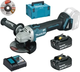 Makita DGA504RFJ Akku-Winkelschleifer inkl. MAKPAC + 2 Akkus 3.0Ah