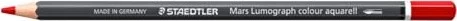 Staedtler Mars Lumograph colour aquarell 104 Aquarellstift dunkelrot, Kartonetui, 6er-Pack
