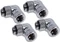 Alphacool Eiszapfen 90° L-Winkeladapter G1/4" AG auf G1/4" IG, verchromt, 4er-Pack Vorschaubild