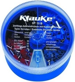 Klauke ST 15 B Streudose mit isolierten Zwillings-Aderendhülsen 2 x 0,75 - 2 x 2,5 mm²