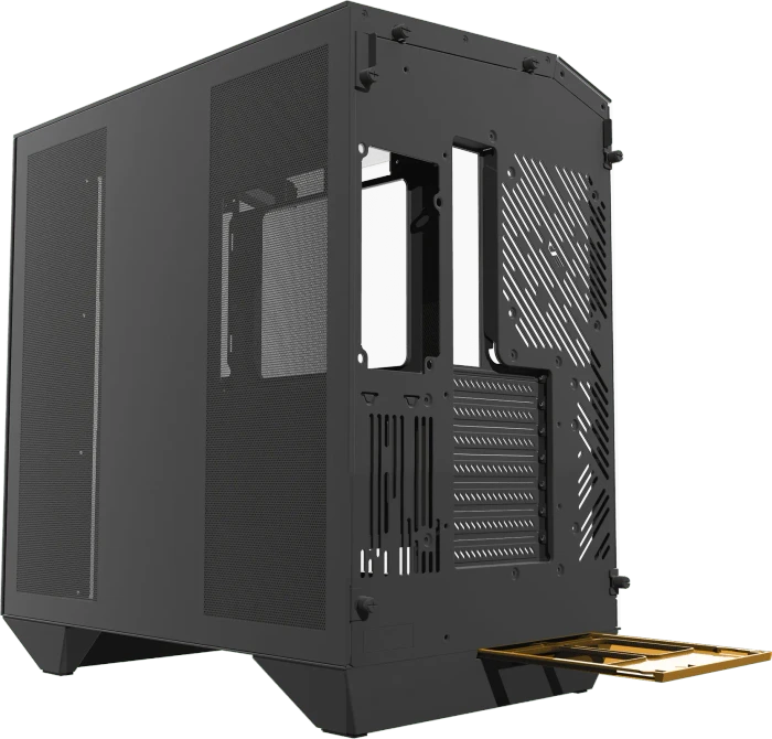 DarkFlash DY470 Shadow Black, inkl. 4x Lüfter, inkl. GPU-Halterung, Glasfenster