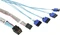 Supermicro mini SAS HD x4 [SFF-8643] auf 4x SATA Kabel, 60/60/60/60cm with Sideband Cable Vorschaubild