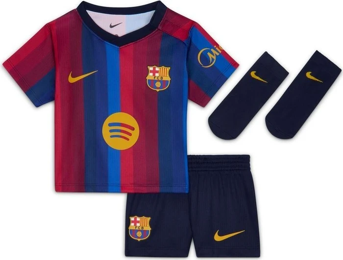 Nike FC Barcelona Stadium Baby 2026/2027 Heimausrüstung kurzarm deep garnet/blue void/blackenend blue/mineral yellow (Junior)