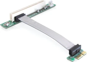 DeLOCK Riser Karte, mit flexiblem Kabel, gewinkelt, PCI, 130mm