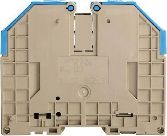 Weidmüller WDU 70/95 BL Durchgangs-Reihenklemme, Schraubanschluss, blau, 95 mm², 232 A, 1000 V, Anzahl Anschlüsse: 2