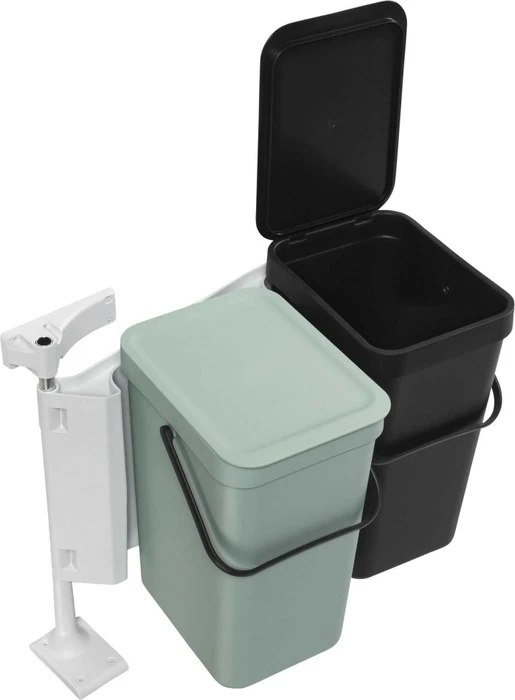 Brabantia Sort & Go Einbaumülleimer 2x12l jade green & grey