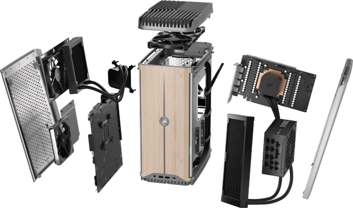 Corsair ONE i500, Wood Bright, Core i9-14900K, 32GB RAM, 2TB SSD, GeForce RTX 4080 SUPER