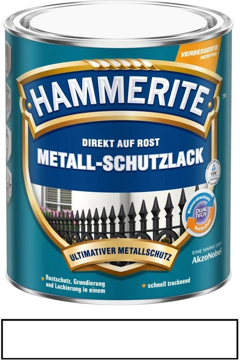 Hammerite Metallschutz-Lack außen matt weiß, 750ml