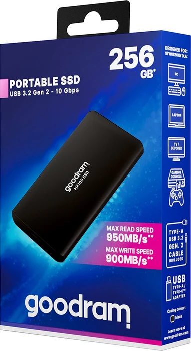 goodram essential HX100 external SSD, 1TB, USB-C 3.1