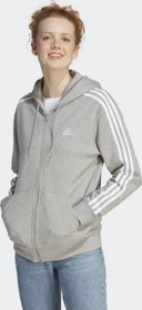 adidas Essentials 3-Streifen French Terry Regular Hoodie medium grey heather (Damen)