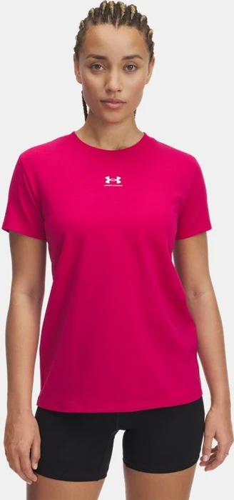 Under Armour Rival Core Funktionsshirt kurzarm shaded fuchsia/white (Damen)