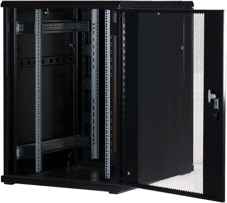 Rockstable 19" Serverschrank 22HE, Gitternetztür, IP2X, schwarz, 1000mm tief