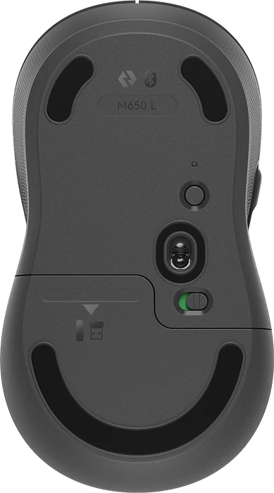 Logitech Signature M650 Large, Graphite, Logi Bolt, USB/Bluetooth