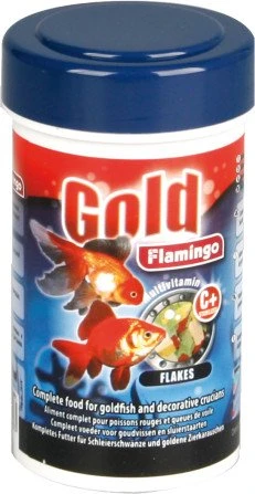 Flamingo Gold Flockenfutter für Goldfische, 100ml