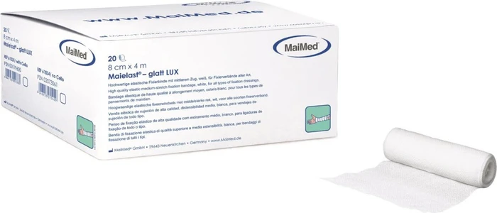 MaiMed Maielast glatt LUX Elastische Fixierbinde, 8cm x 4m, 20 Stück
