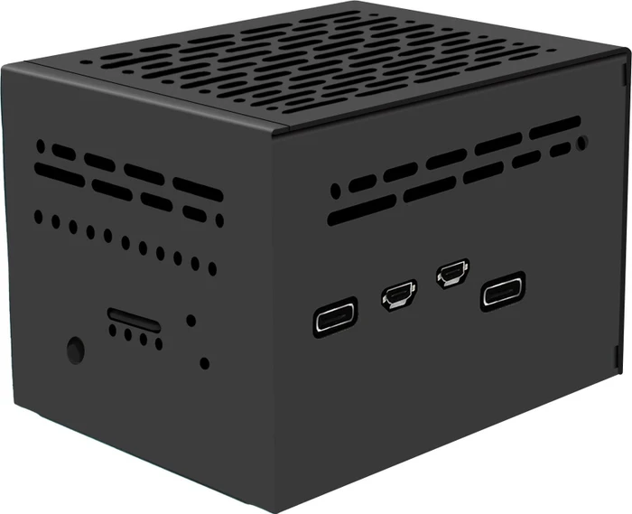 Geekworm Gehäuse für Raspberry Pi 5 X1200 Shield, schwarz