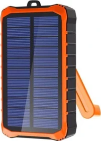 4smarts Solar Powerbank Prepper 12000mAh schwarz/orange