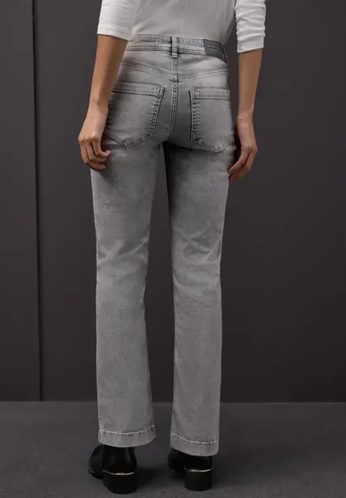 Street One Bootcut Jeans light grey washed (Damen)